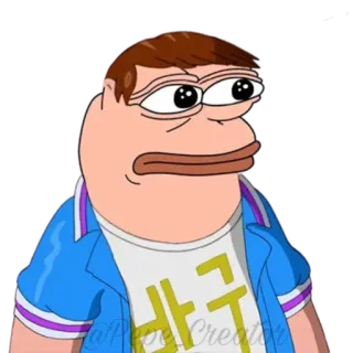 🐸 바구 Mème, Dessin animé, Triste, Personnage, Coréen telegram sticker