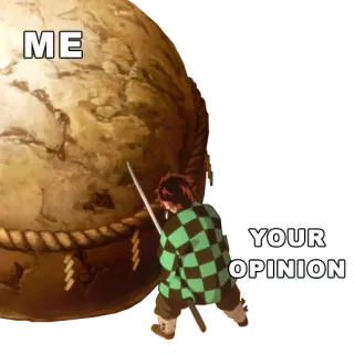 😒 Tanjiro Kamado Demon Slayer ME
YOUR OPINION Anime, Demon Slayer, Opinião, Espada, Engraçado, Meme telegram sticker