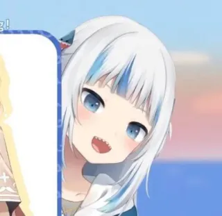 😉 Gawr Gura Anime, Tiburón, VTuber, Gawr Gura whatsapp sticker