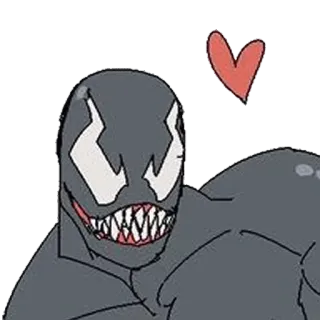 😎 Venom venom, marvel, symbiont, cartoon, liebe, herz telegram sticker