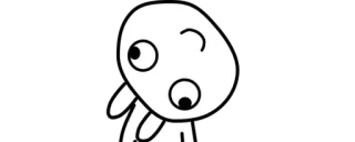 🙄 character, abstract, white, black, simple telegram sticker