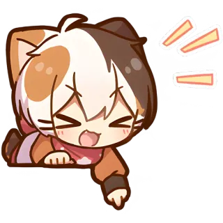 😂 gato, anime, desenho animado, fofo, emoji, kawaii, adesivo whatsapp sticker