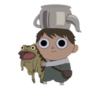 🤪 Wirt Over the Garden Wall dibujos animados, Wirt, rana, Más allá del jardín, animado, personaje telegram sticker