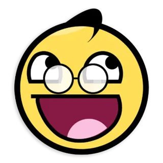 🧐 smiley, visage, lunettes, nerd, émoticône, emoji whatsapp sticker