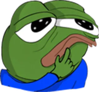 🤔 Pepe the Frog pepe, frog, meme, sad, offensive telegram sticker
