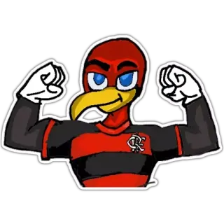 💪 cartoon, bird, character, sports, mascot telegram sticker