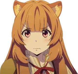 😕 Raphtalia The Rising of the Shield Hero Anime, Fantasy, Tanuki, Carino, Personaggio telegram sticker