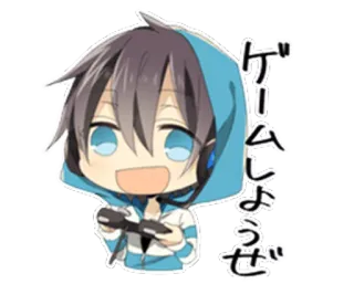 ☺️ ゲームしようぜ Anime, Manga, Chibi, Jeu, Joueur, Jeu vidéo, Kawaii whatsapp sticker