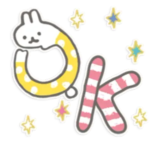🐥 OK ok, positivo, concordo, acordo, coelho telegram sticker