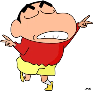 😁 Shinchan Shin-chan, Anime, Dibujos animados, Signos de paz, Personaje, Japonés telegram sticker