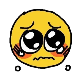 🥺 Emoji, Sedih, Menangis, Tertekan, Kuning, Wajah telegram sticker