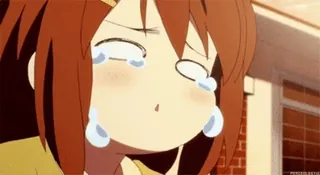 😢 anime, crying, sad, tears, cartoon telegram sticker