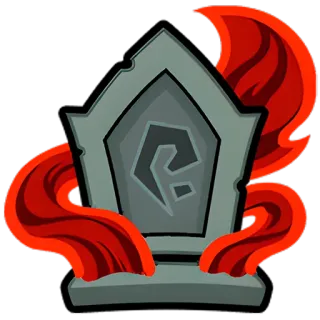 ⚰️ gravestone, tombstone, red, fire, fantasy, death, gothic telegram sticker