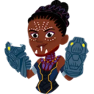 🙍 Shuri Black Panther Marvel, Quadrinhos, Wakanda, Super-herói, Filme, Personagem telegram sticker