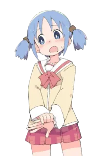 😚 Anime, Garota, Uniforme escolar, Fofa, Chocada, Gesto ofensivo telegram sticker