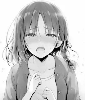 🤔 Anime, Huilend, Meisje, Verdrietig, Manga telegram sticker