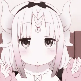 🎀 Kanna Kamui Miss Kobayashi's Dragon Maid Anime, Kanna Kamui, Naga, Lucu, Manga telegram sticker