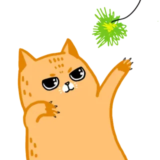 🏓 gatto, gattino, carino, animale, animale domestico, giocoso, cartone animato telegram sticker