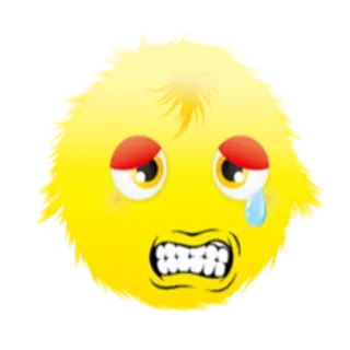 😬 Эмодзи, Грустный, Плачущий, Желтый, Лицо, Эмоция, Выражение whatsapp sticker