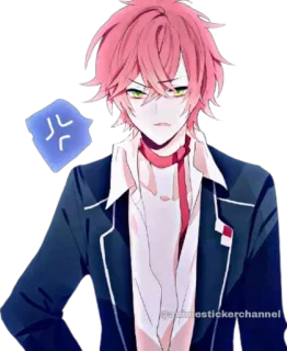😊 Ayato Sakamaki Diabolik Lovers 애니메이션, 만화, 디아볼릭 러버즈, 사카마키 아야토, 화난 telegram sticker
