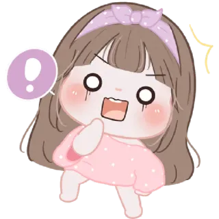 🐤 Мультфильм, Девочка, Милый, Стикер, Аниме telegram sticker