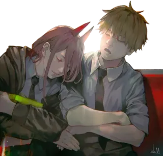 😒 Power Chainsaw Man Anime, Sueño, Poder, Chainsaw Man, Denji, Lindo telegram sticker