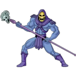 🙂 Skeletor Masters of the Universe Skeletor, cattivo, cartone animato, Masters of the Universe, malvagio telegram sticker