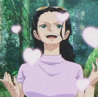 😍 Nico Robin One Piece Anime, One Piece, Nico Robin, Manga, Charakter, Herzen telegram sticker