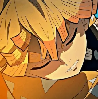 👺 Zenitsu Agatsuma Demon Slayer 애니메이션, 아가츠마 젠이츠, 귀멸의 칼날, 만화, 캐릭터, 일러스트 telegram sticker