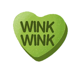 ❤ WINK WINK doce, coração, piscadela, doce, amor, mensagem whatsapp sticker
