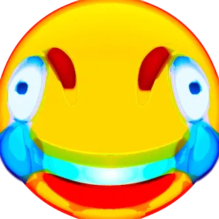 😂 Эмодзи, Плачущий, Смеющийся, Смешной, Мем telegram sticker