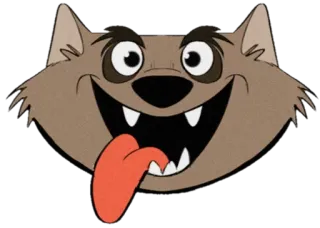😛 animal, dog, cartoon, face, tongue, happy whatsapp sticker