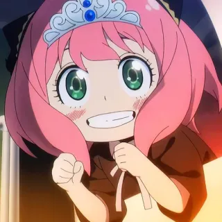 🙂 Anya Forger Spy x Family Anime, Garota, Desenho animado, Fofa, Spy x Family, Anya Forger telegram sticker