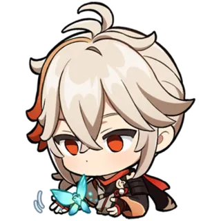 😌 Kaedehara Kazuha Genshin Impact kaedehara kazuha, genshin impact, anime, chibi, personagem, jogo telegram sticker