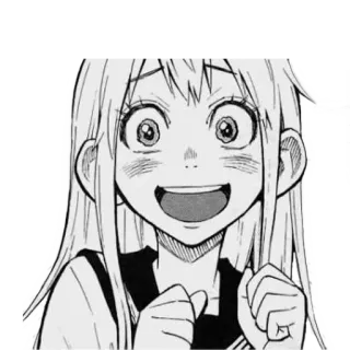 😍 Anime, Mangá, Menina, Feliz, Sorriso, Desenho animado telegram sticker
