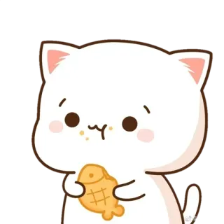 ✨ mèo, dễ thương, cá, kawaii, phim hoạt hình telegram sticker