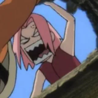 😡 Sakura Haruno Naruto Anime, Sakura Haruno, Naruto, Kreskówka, Zły, Postać telegram sticker