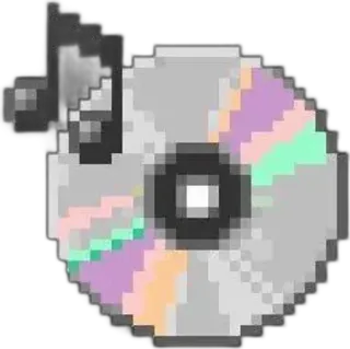 🌟 cd, music, pixel art, compact disc, audio, sound, digital telegram sticker