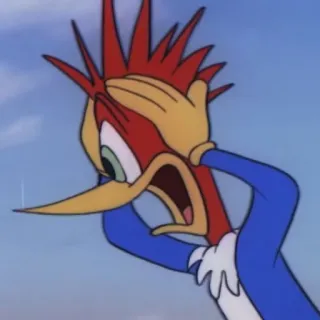🤯 Woody Woodpecker cartone animato, uccello, Woody Woodpecker, personaggio, animazione whatsapp sticker