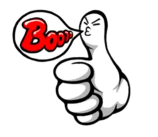 😲 Boo Daumen hoch, Zustimmung, Gut whatsapp sticker