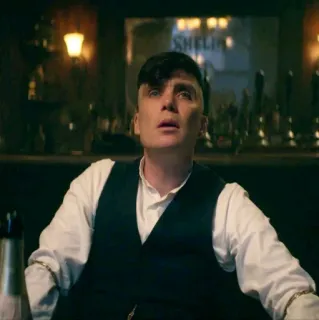 🧐 Tommy Shelby Peaky Blinders Peaky Blinders, Tommy Shelby, Cillian Murphy, BBC, crime drama, gangster, Birmingham telegram sticker