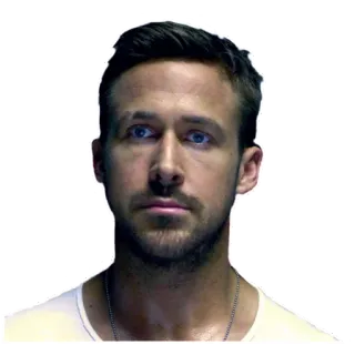 😕 ryan gosling, acteur, célébrité, beau, portrait whatsapp sticker
