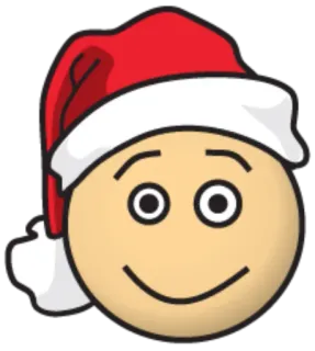 😊 Natale, Babbo Natale, Cappello, Emoji, Sorriso, Felice telegram sticker