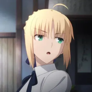 💙 Saber Fate anime, sable, fate, personaje, chica telegram sticker