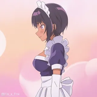 🤭 anime, maid, cartoon, character, anime girl telegram sticker