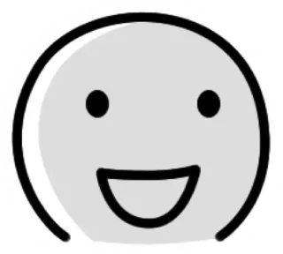 😀 Smile, Felice, Emoji, Sorriso, Cartone animato, Semplice telegram sticker