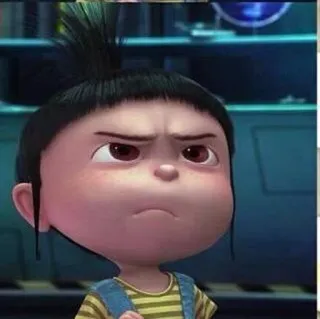 😒 Agnes Despicable Me Agnes, Despicable Me, Kartun, Animasi, Karakter, Anak perempuan telegram sticker