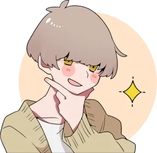 😏 anime, cartoon, character, kawaii, sticker whatsapp sticker