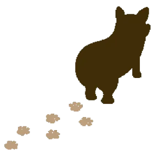 🐾 cat, brown, animal, silhouette telegram sticker