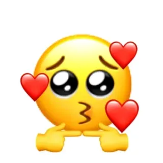 🥰 emoji, shy, hearts, cute, flirty, kiss whatsapp sticker